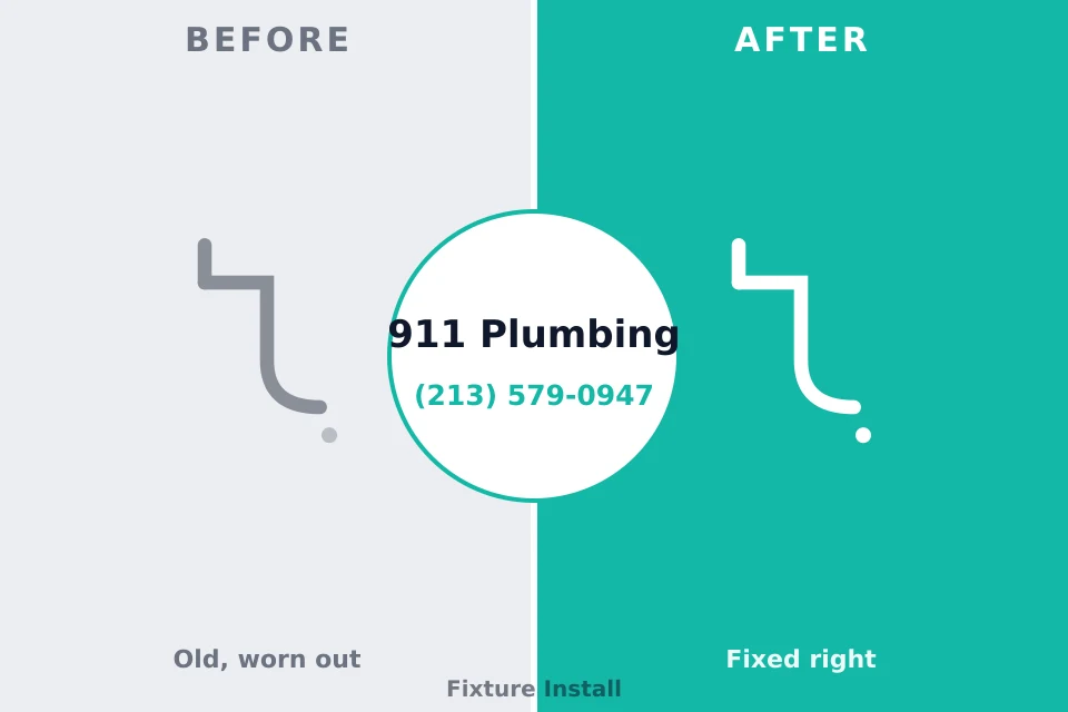 Before and after: plumbing repair College Park, GA